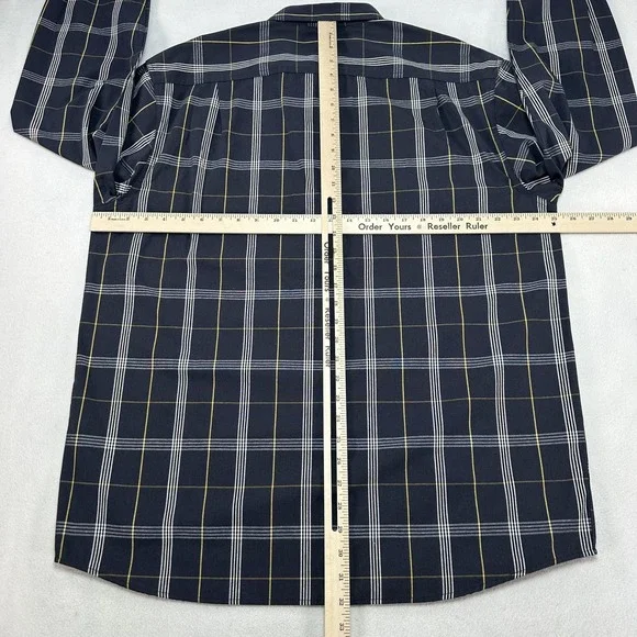 CE Schmidt Workwear Shirt Mens Large Blue Plaid Long Sleeve Button Up Work - Picture 8 of 11